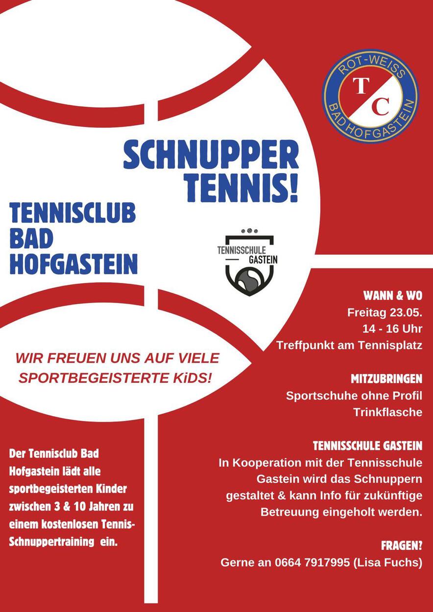 Kostenloses Schnupper Tennis für Kids