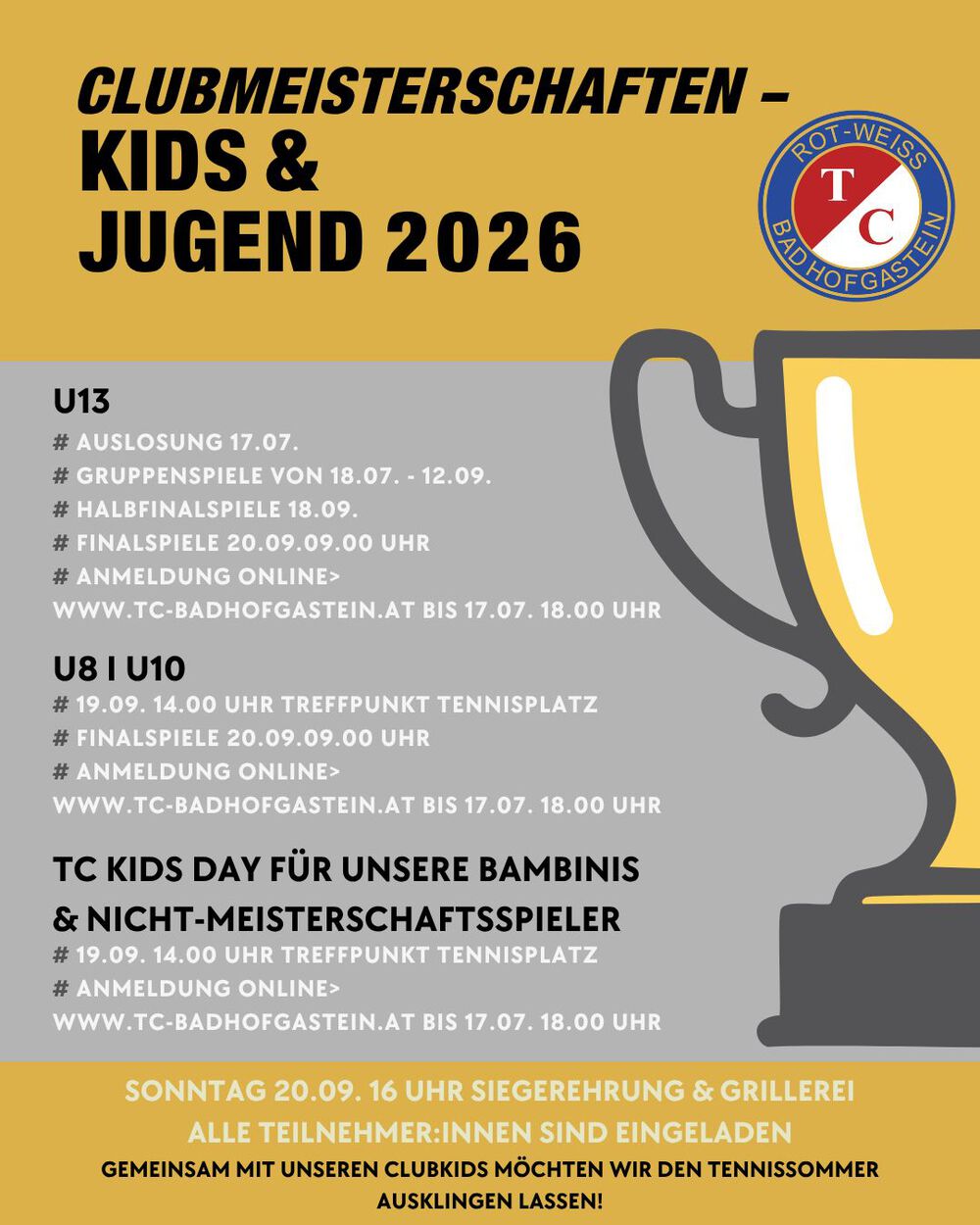 Clubmeisterschaften Kids & Jugend 2026